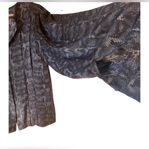 Anine Bing Renee snake print silk blouse Size S pristine condition